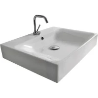 Раковина Kerasan Cento 70 353201*1 Белая фарфор подвесная, накладная