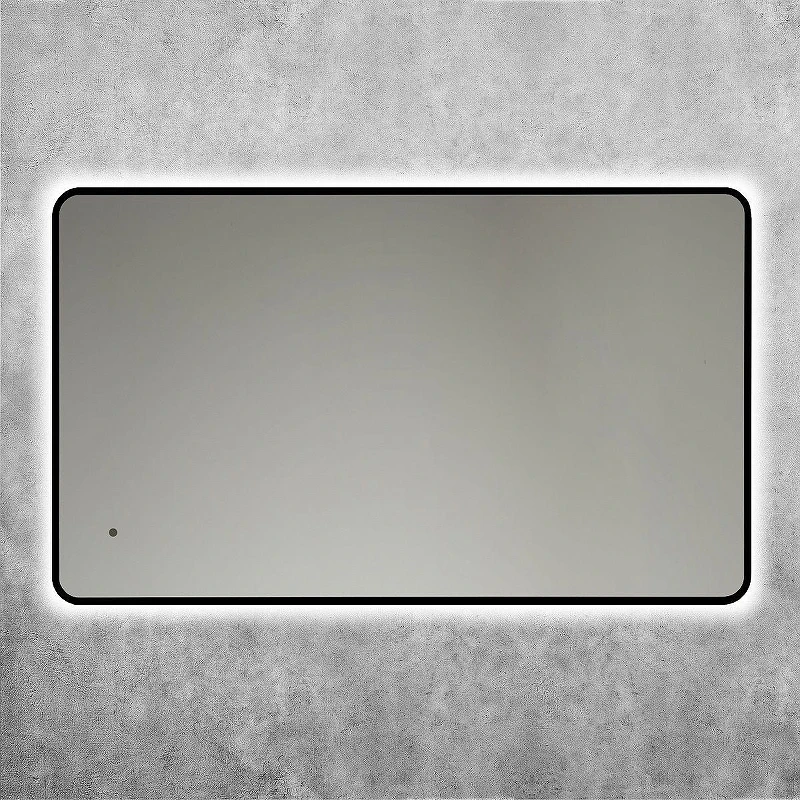 Зеркало Art&Max Siena S 60 AM-SieS-600-1000-DS-F с подсветкой цвет Черный с бесконтактным выключателем