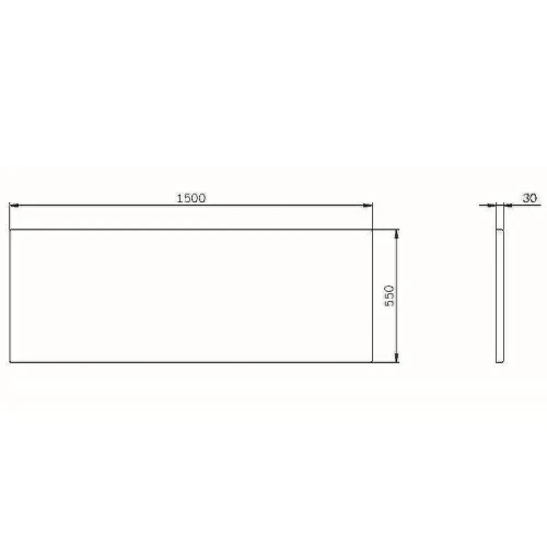Фронтальная панель для ванны AM.PM Func 150 W84A-150-070W-P Белая