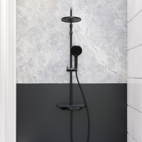 Душевая система Damixa Apollo 947730300 Черная матовая латунь на стену