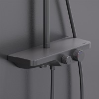 Душевая система Damixa Apollo 947730300 Черная матовая латунь на стену