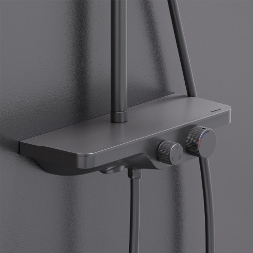 Душевая система Damixa Apollo 947730300 Черная матовая латунь на стену