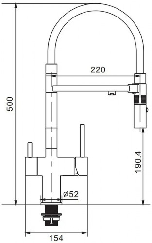 Смеситель для кухни Rose R958E цвет Золото Черный