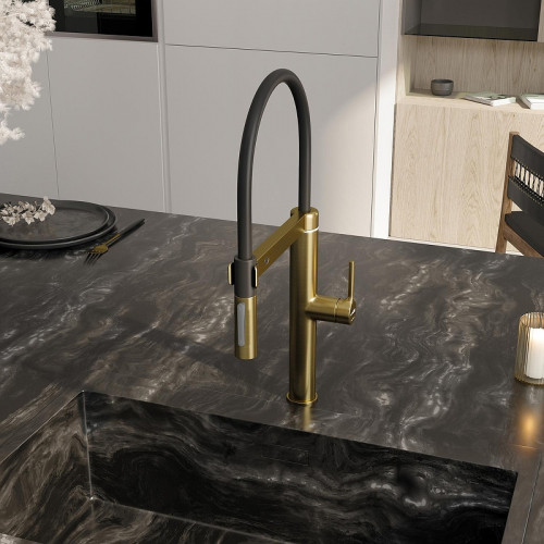 Смеситель для кухни WasserKRAFT A8887 цвет Золото матовое