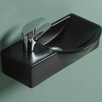 Раковина WeltWasser Aisbach 7940 MT-BL L 40 10000008688 Черная матовая фаянс подвесная