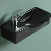 Раковина WeltWasser Aisbach 7940 MT-BL L 40 10000008688 Черная матовая фаянс подвесная