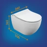 Комплект унитаза Cersanit Brasko Smart CO DPL EO Slim с сиденьем Микролифт и инсталляцией Vector 68304 с Белой клавишей смыва фарфор подвесной