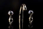 Смеситель для раковины Boheme Imperiale Presente 337 Золото латунь