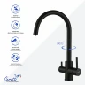 Cмеситель для кухни Ceruttispa Аниэлло (Aniello) B CT12089 12089 цвет Черный матовый