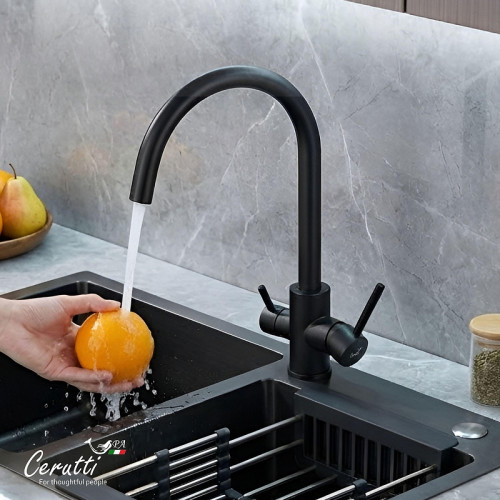 Cмеситель для кухни Ceruttispa Аниэлло (Aniello) B CT12089 12089 цвет Черный матовый