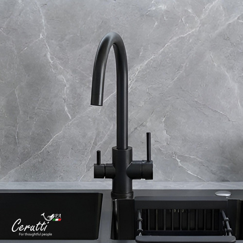 Cмеситель для кухни Ceruttispa Аниэлло (Aniello) B CT12089 12089 цвет Черный матовый