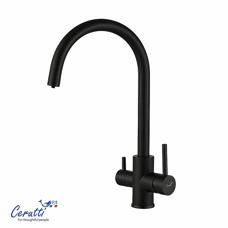 Cмеситель для кухни Ceruttispa Аниэлло (Aniello) B CT12089 12089 цвет Черный матовый