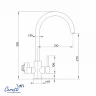 Cмеситель для кухни Ceruttispa Аниэлло (Aniello) B CT12089 12089 цвет Черный матовый