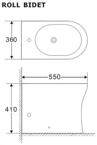 Биде Aquanet Roll-B CL-12249F 210768 цвет Белый