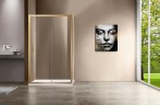 Душевой уголок Vincea Garda 140x100 VSR-1G1014CLG профиль Брашированное золото стекло прозрачное