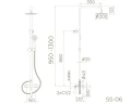 Душевая система Knotlor Streamline SS-06 цвет Матовая сталь