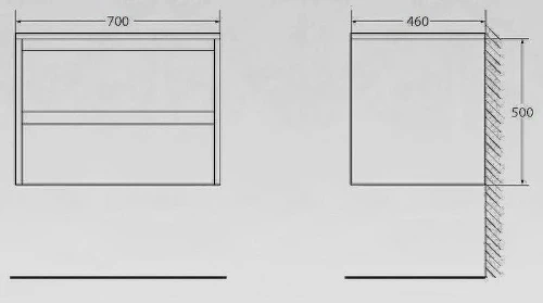 Тумба с раковиной BelBagno Kraft 70 KRAFT-700-2C-SO-RT+70 BB700ETL подвесная Rovere Tabacco