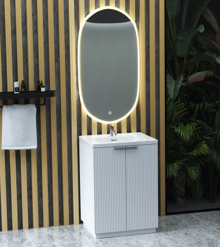 Тумба с раковиной SanVit Рольф 61 krolf613d Белая глянцевая МДФ / ЛДСП