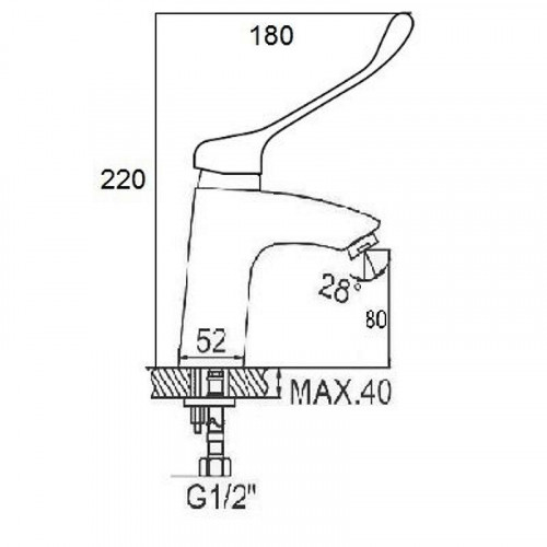 Смеситель для раковины D-Lin D110427-6 цвет Хром