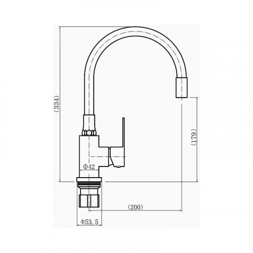 Смеситель для кухни Fashun A54101-15 цвет Сатин Бежевый