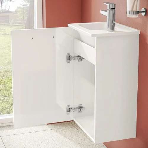 Комплект мебели для ванной Vitra Mia 40 69576 подвесной Белый глянцевый