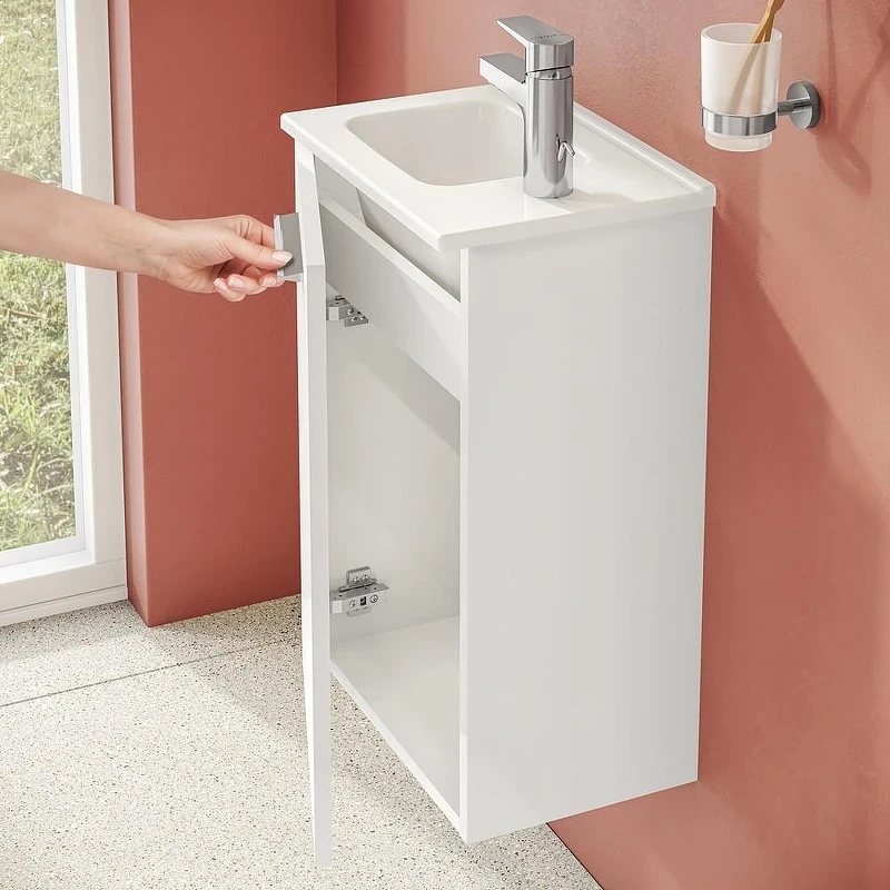 Комплект мебели для ванной Vitra Mia 40 69576 подвесной Белый глянцевый