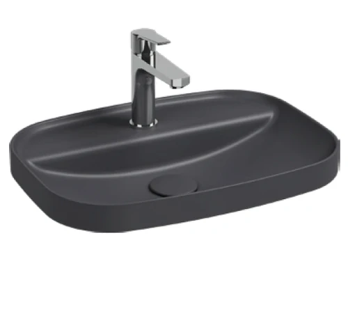 Раковина встраиваемая сверху Isvea Infinity 55 10NF50055-2C цвет Антрацит матовый