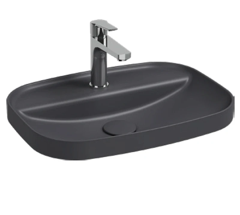 Раковина встраиваемая сверху Isvea Infinity 55 10NF50055-2C цвет Антрацит матовый