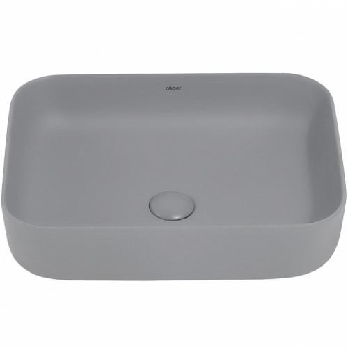 Раковина-чаша Abber Rechteck 50 AC2202MG Серая матовая фаянс накладная