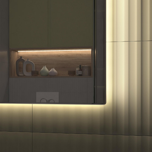 Зеркало Vigo Quadro Comfort 80 145 с подсветкой с бесконтактным выключателем и подогревом