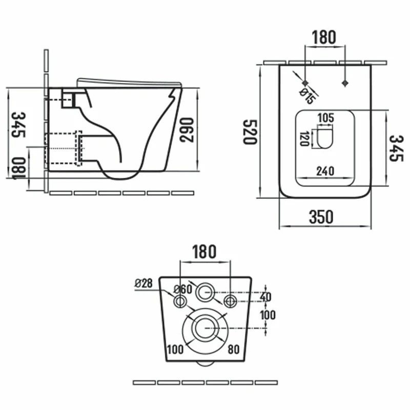 Унитаз Vincea Q-Line VT1-12MO подвесной Океан матовый с сиденьем Микролифт фарфор подвесной