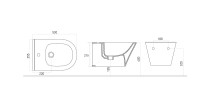 Биде Logan L3WB AVVA 288927 подвесное Черное матовое