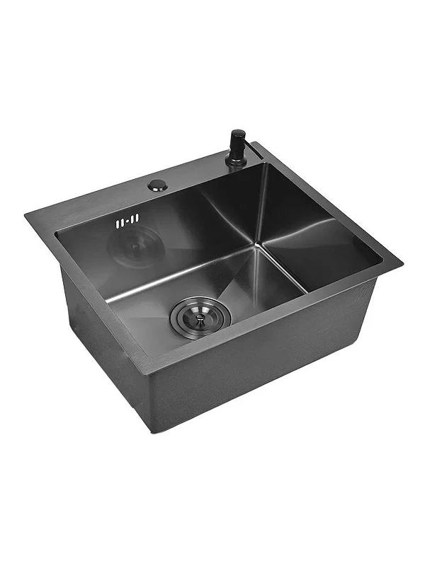 Кухонная мойка Wisent 50 WS35040B/W02-114B/W405B цвет Графит