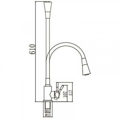 Смеситель для кухни Savol S-3002HM цвет Черный