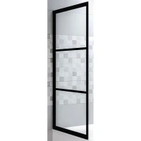 Шторка на ванну Riho Grid GB501 80 G004046121 (GBB5080001) L профиль Черный стекло прозрачное