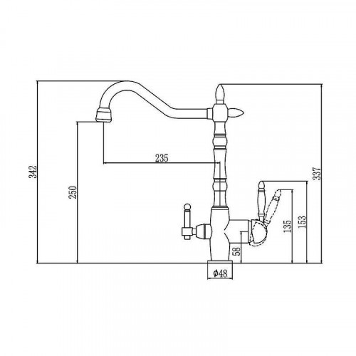 Смеситель для кухни Savol S-L1803S цвет Песочный