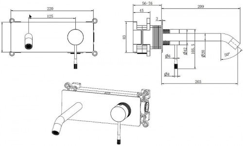 Смеситель для раковины Allen Brau Priority 5.31D03-BN цвет Никель