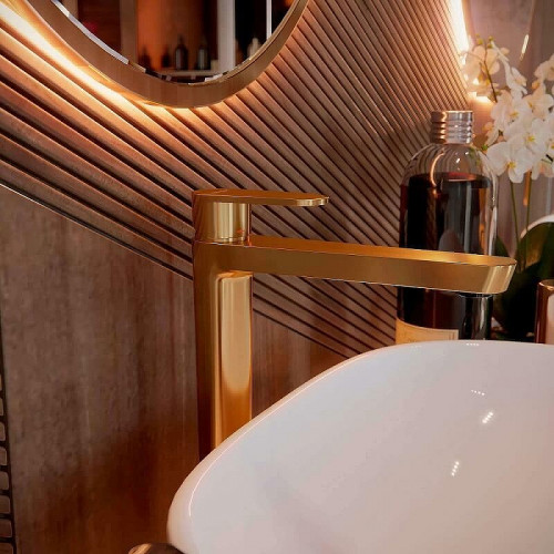 Смеситель для раковины Ramonsoler Alexia 3602OC Золото брашированное