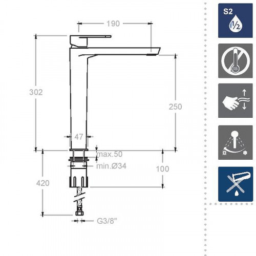 Смеситель для раковины Ramonsoler Alexia 3602OC Золото брашированное