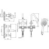 Комплект смесителей Orange Mia M34-311b