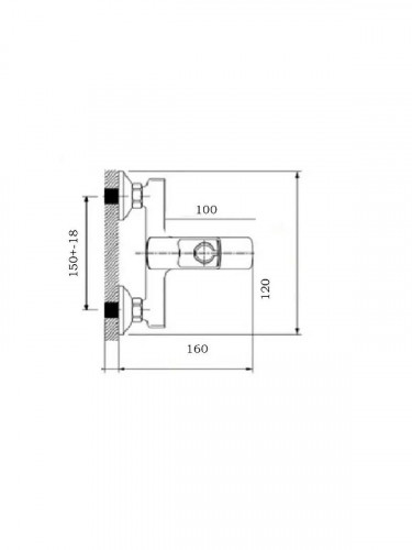 Смеситель для ванны Wisent WP30205 цвет Хром