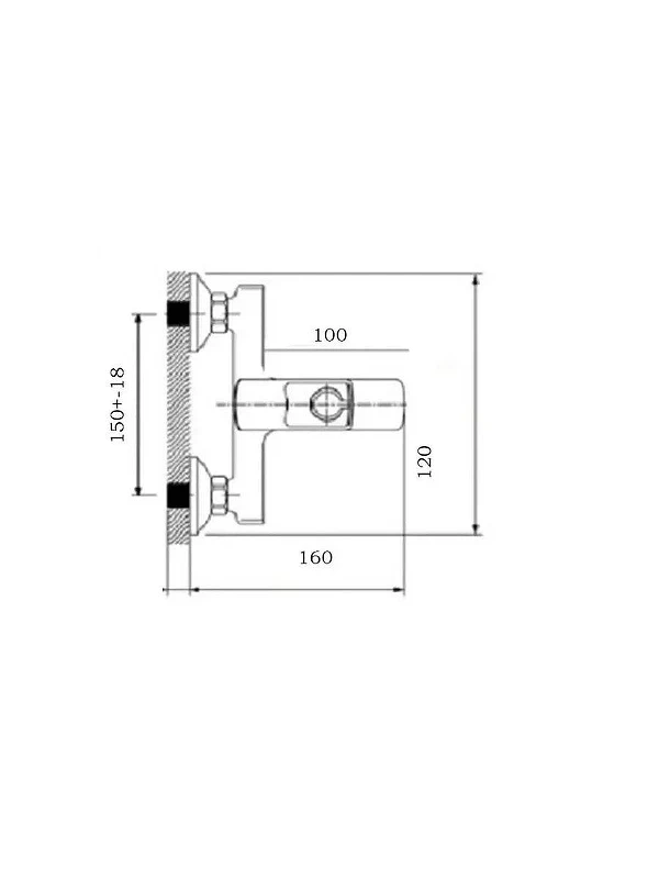 Смеситель для ванны Wisent WP30205 цвет Хром