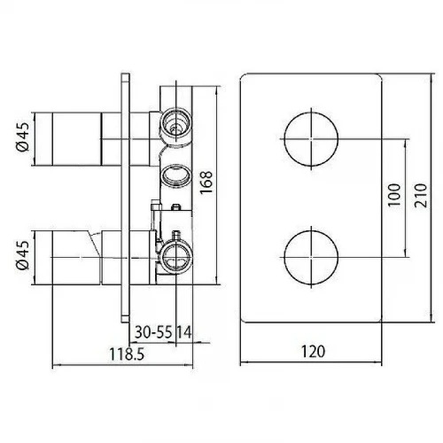 Смеситель для душа Bossini Oki Z00004.073 Черный матовый