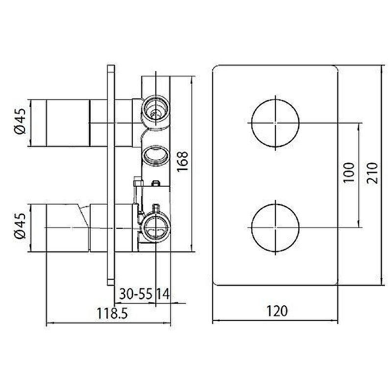 Смеситель для душа Bossini Oki Z00004.073 Черный матовый