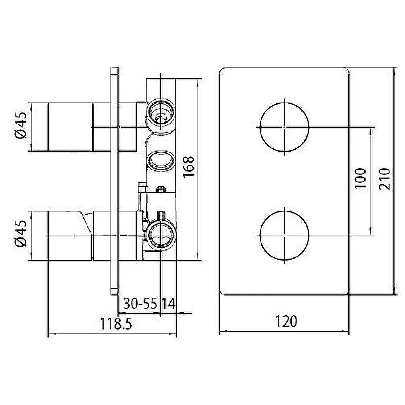 Смеситель для душа Bossini Oki Z00004.073 Черный матовый
