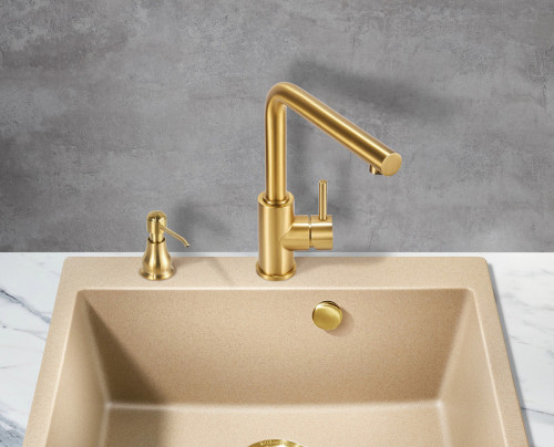 Смеситель для кухни Milacio Ultra MCU.555.GD Золото брашированное нержавеющая сталь