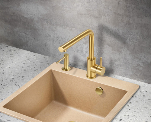 Смеситель для кухни Milacio Ultra MCU.555.GD Золото брашированное нержавеющая сталь