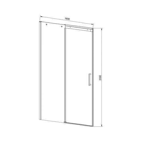 Душевая дверь Vincea Dice 160 VDS-4D160CL профиль Хром стекло прозрачное