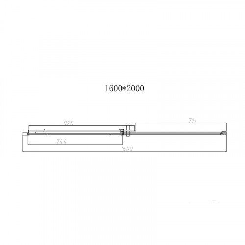 Душевая дверь Vincea Dice 160 VDS-4D160CL профиль Хром стекло прозрачное