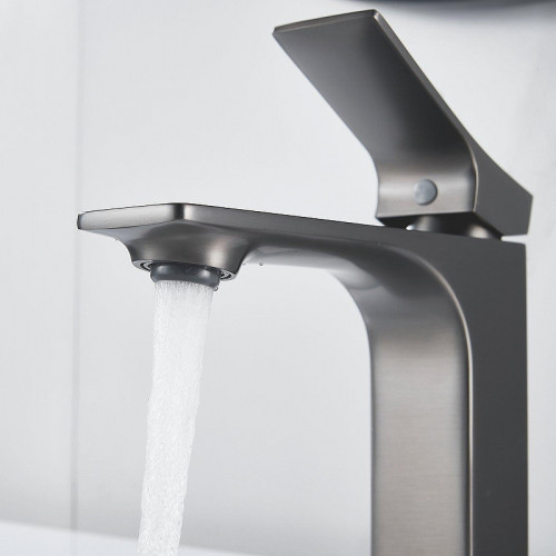 Смеситель для раковины Shevanik S6101T цвет Оружейная сталь